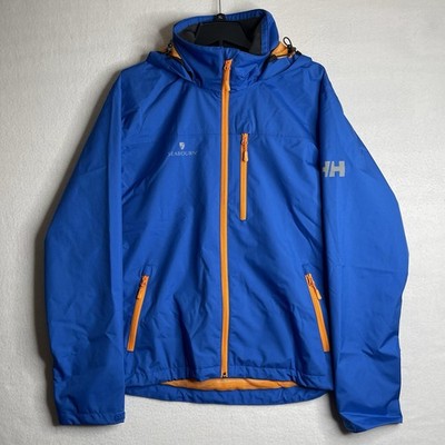 Helly Hansen Seabourn Alaska Crew Hooded Jacket Mens L Blue Waterproof Hellytech