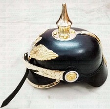 Elmetto imperiale tedesco in pelle replica prima guerra mondiale militare pru...