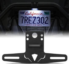 KEMIMOTO UTV License Plate Holder with Light Aluminum License Plate Frame Mount
