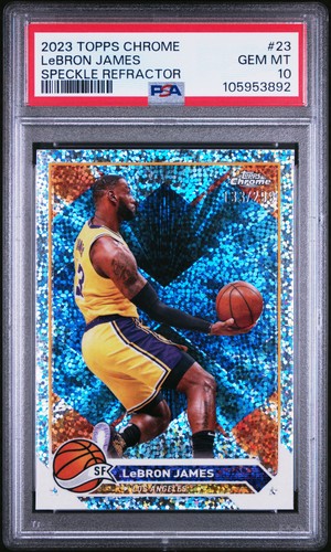 2023 Topps Chrome #23 Lebron James Speckle Refractor /299 PSA 10