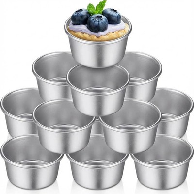 10 Pieces Individual Flan Molds Egg Tart Molds Pudding Cups Mini Chocolate Molte
