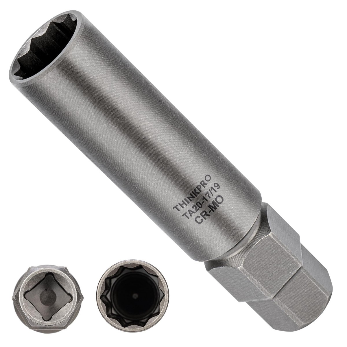 10 Spline Lug Nut Socket Key, Dual Drive 10 Point Wheel Lock Tool