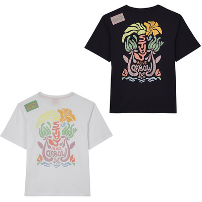 OXBOW Damen Tobab Kurzarm bedruckt Bio Baumwolle T-Shirt Tee Oberteil