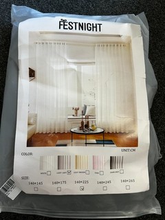 Festnight grey curtain panel 140 x 225cm (New) CG M28