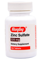 Rugby 10006073027 Zinc Sulfate 220mg 100 Tabs Bottle 