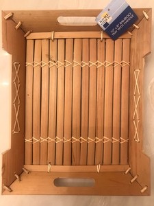 Serving Tray Bamboo Solid Wood Home Kitchen Wooden 10" x 8" NEW! stylish accents