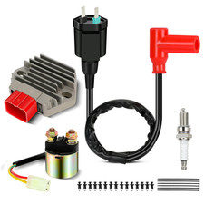 Voltage Regulator Rectifier Relay Ignition Coil Spark Plug Kit for Rancher 350