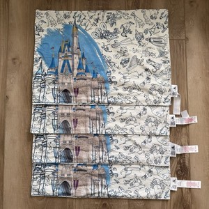 Disney Ink and Paint Placemats Set of 4 Cinderellas Castle Reversible Print