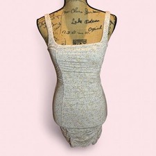 aritzia wilfred dress ruched lydia floral bodycon XXS Summer Mini Dress Coquette