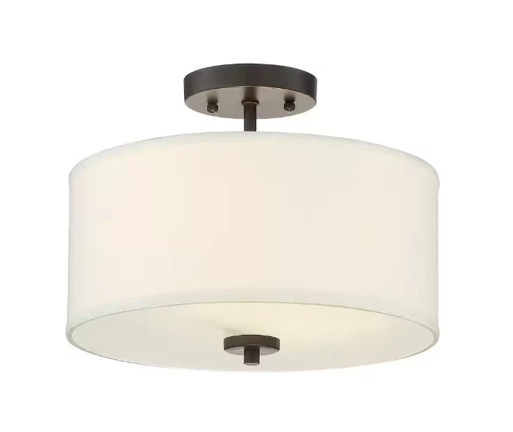 Savoy House Meridian 13 in. W x 10 in. H 2-Light Oil Rubbed Bronze Semi-Flush - Image 3 of 4