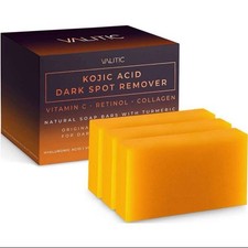 Valitic Kojic Acid Dark Spot Remover Soap Bar with Vitamin C Turmeric pack3