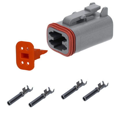 Kalitec KALI-1204-S DEUTSCH DT Steckverbinder Buchsen Set 4 polig IP68 KFZ 24V