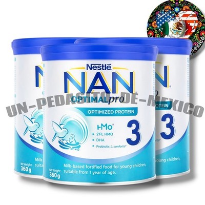 X3 INFANT FORMULA NAN 3 OPTIMAL-PRO 0-6 MONTHS 12.70oz. / 360g Formula for...