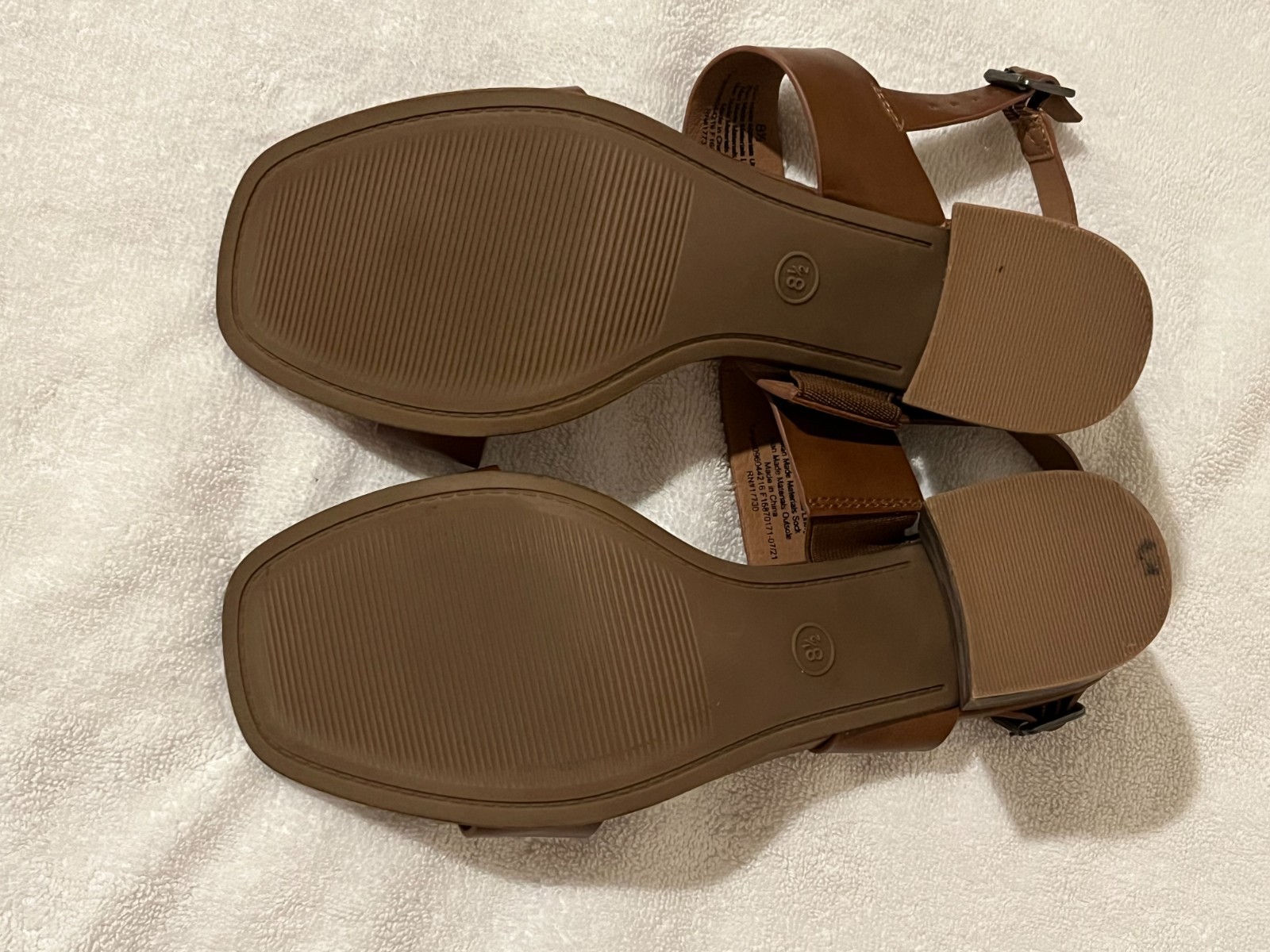 Universal Thread Brown Open Toe Chunky Heels Shoe… - image 7