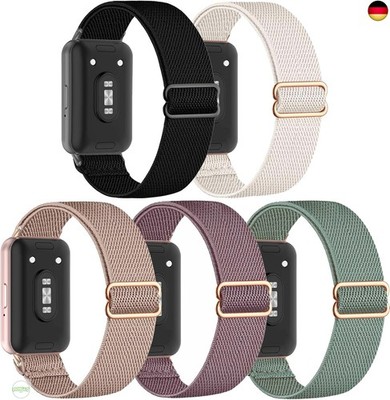 5 Stück Elastisch Nylon Armband Ersatz für Samsung Galaxy Fit 3, Dehnbare Loop G