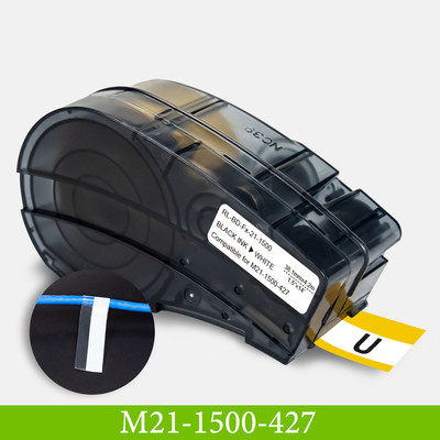 Compatible for Brady M21-1500-427 Label Tape 1-1/2'' W White Self Lam Vinyl Tape