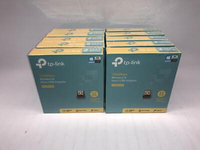 (Lot of 10) tp-link 150 Mbps Wireless N Nano USB Adapter / TL-WN725N - New