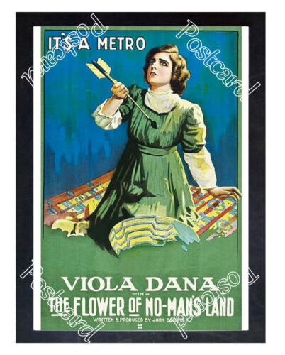 Historic movie 'The Flower of No - Man's land,' 1916 Advertising Postcard - Picture 1 of 2
