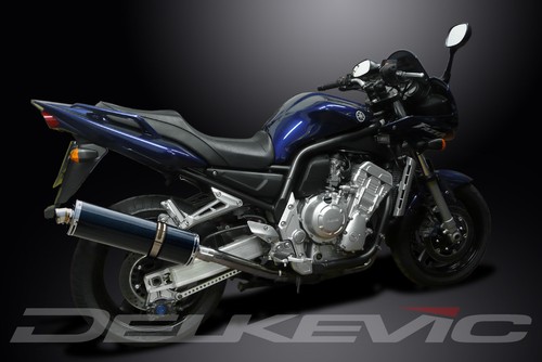 Yamaha FZ1 FZS1000 Fazer 2000-2005 Slip On 18" Ovalado Carbono Escape Silenciador Kit - Imagen 4 de 5