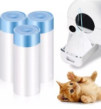 60 Count Drawstring Cat Litter Box Liners, 26" X 12" NEW SHIPS SAME DAY 