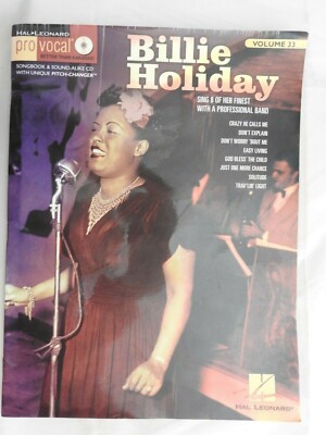 Billie Holiday Pro-Vocal Sing Along Volume 33 PB with CD Hal Leonard 