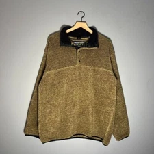 Vintage 90s Outdoor Urban Turrain Brown Sherpa Heavyweight Fleece Jacket Size XL