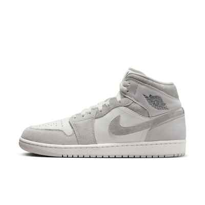 Size 10.5 - Air Jordan 1 SE Mid Neutral Grey Sail for sale online