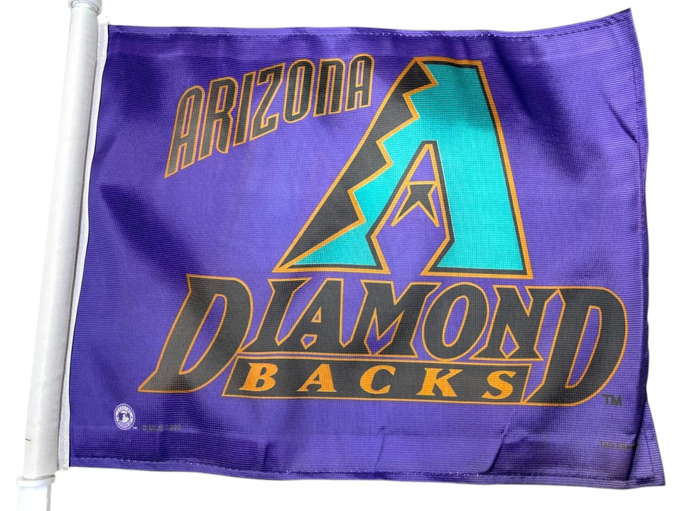 VINTAGE 1995 ARIZONA DIAMONDBACKS MLB WORLD SERIES CHAMPIONS CAR FLAG (NEW) - Image 2 of 4