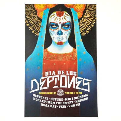 Dia De Los Deftones 2018 San Diego Show 17x11 Poster RFTC Shinoda Doja Cat AS*