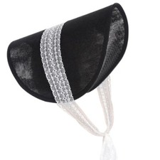 Victorian Bonnet Hat Base Pillbox Hat for Women Cocktail Party Headwear