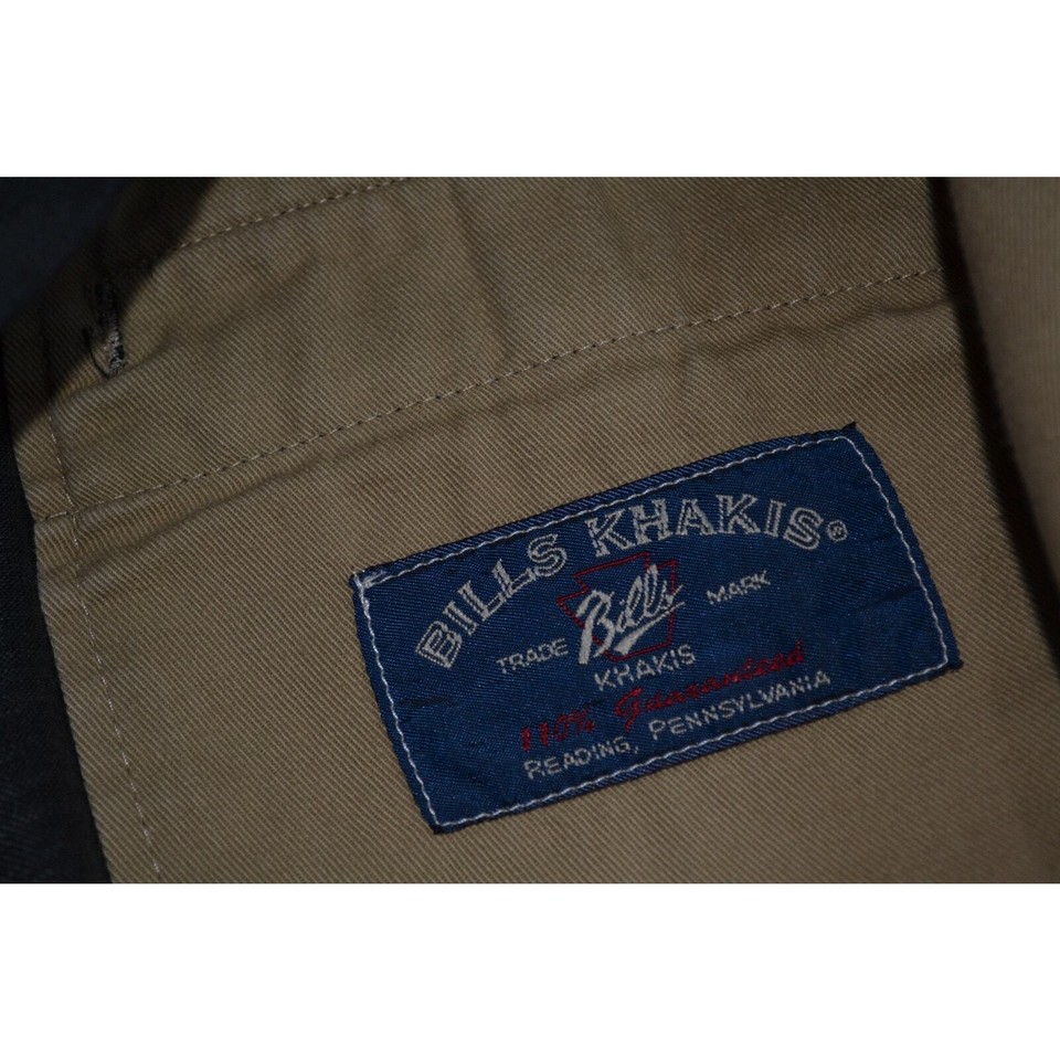 Bills Khakis Dress Pants Pleated Mens Size 46 x 33 Made USA Wool Cotton