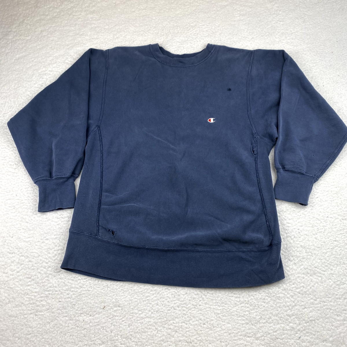 Vintage Champion Sweatshirt Adult XL Navy 1980s Reverse Weave