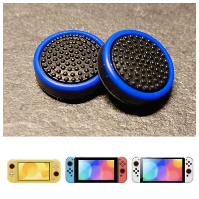 Nintendo Switch Joystick Joy-Con Schutz Kappen Grip Caps Blau Analog Stick 