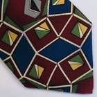 Vintage Town Classic Red Blue Abstract Geometric Neck Tie 57x4 Colorful Modern