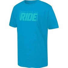 New ASICS Adult Thanks For The Ride T-Shirt Turquoise X-Large