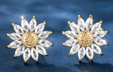 Beautiful sunflower stud earrings