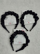 3 Pack Scunci Real Style Trend Alert Headband BLACK