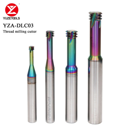 Carbide Thread End Mill Milling Cutter Three Tooth CNC DLC Coating M8 M10 M5 Tap - Picture 1 of 7