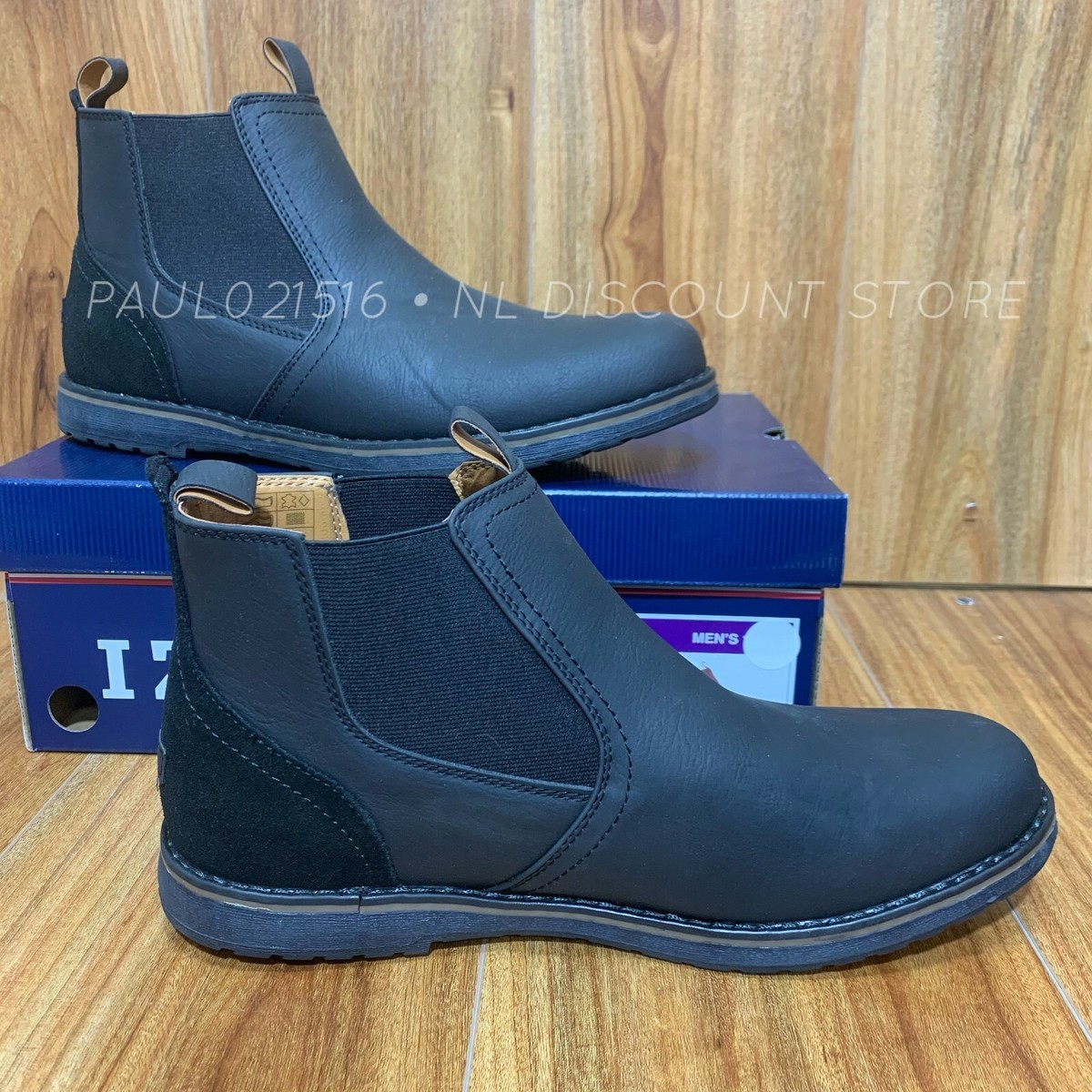 NEW!! Izod Men\'s Lucas Pull-On Chukka Boots Black Size 8 Amazon.com | IZOD Mens Palmer Chukka Boots, Black, 8M | Chukka main image 2