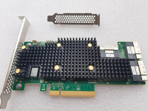 Broadcom eHBA 9600-24i 24 Int. Ports PCIe SAS/SATA/NVMe Tri-Mode Storage Adapter - Picture 2 of 3