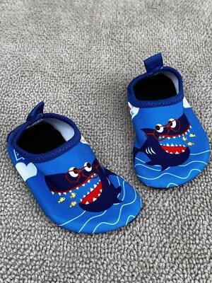 Shark Kids Unisex Water Shoes Outdoors Blue Shark Pair Size 22