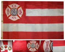 3x5 New York City Fire Dept NYFD 300D Nylon Embroidered Flag 3'x5' Grommets