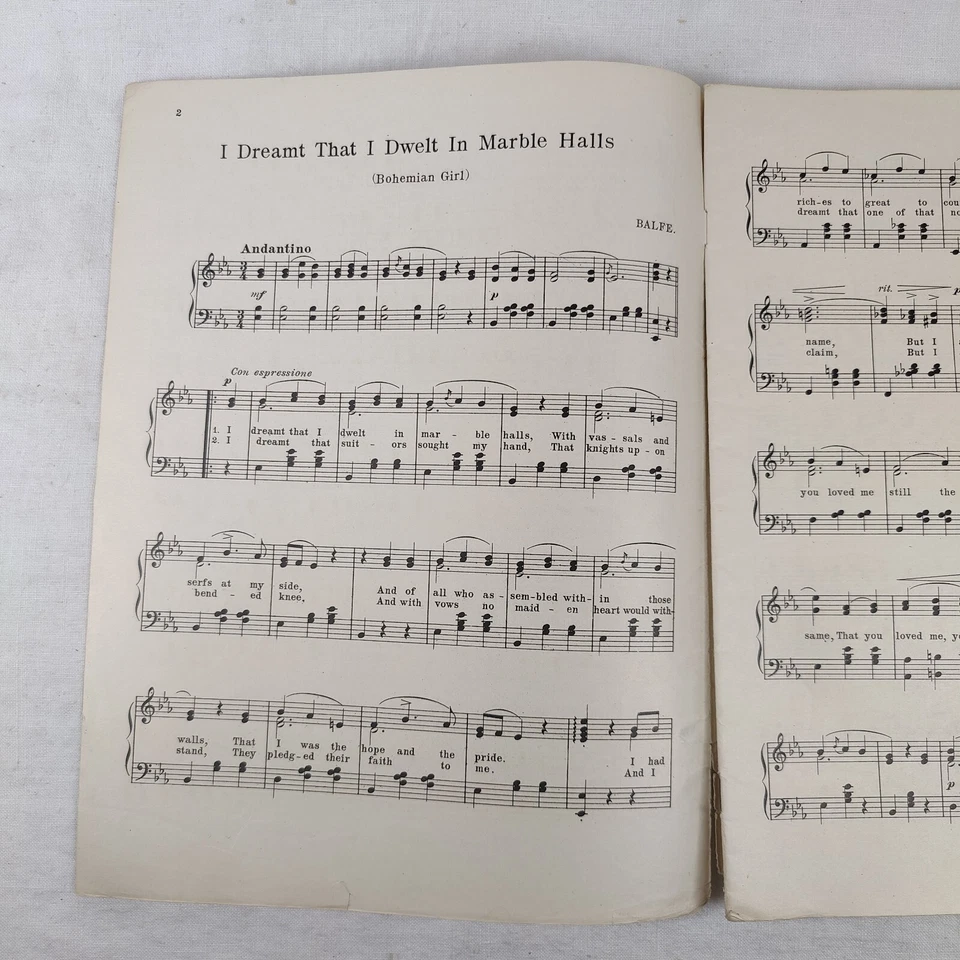 Raro Antiguo 1909 Canciones Famosas de Óperas Famosas - Libro de Partituras G. Martaine Foto 4 de 4