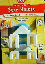 Jokari Soap Holder Shower  Sink White Plastic 2pc