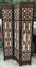 3 Panel Room Divider 6ft Privacy Screen folding floor wood