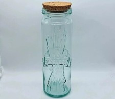 BARATTOLO CONTENITORE PORTA PASTA SPAGHETTI-VETRO-TAPPO SUGHERO-ANNI 80'-VINTAGE