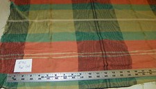 Peach Green Plaid Nylon Print Upholstery Fabric 1 Yard R912