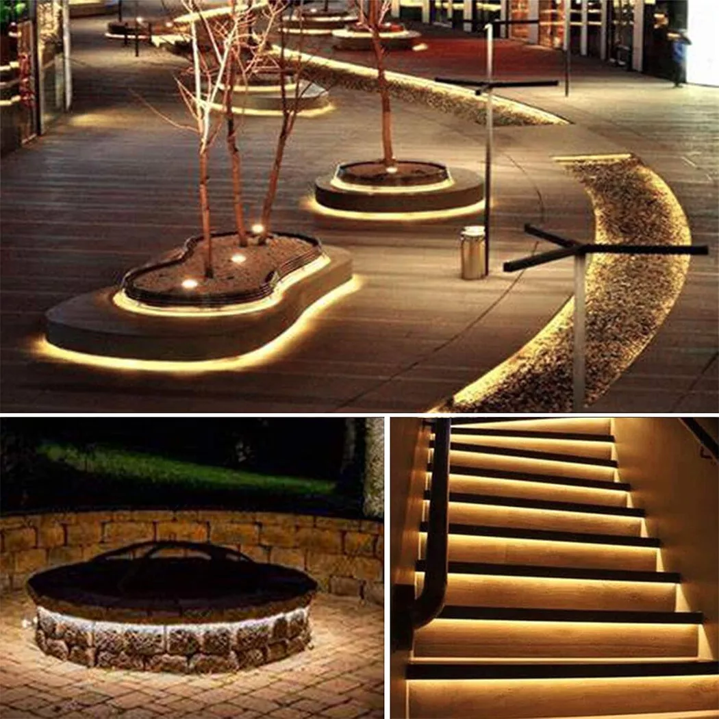 8 single colour solar powered LED Strip garden light Large Panel super bright - Picture 9 of 18