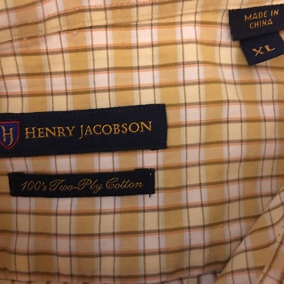 henry jacobson dress shirts Henry Jacobson Men's Size XL Premium Quality Casual Dress Shirt