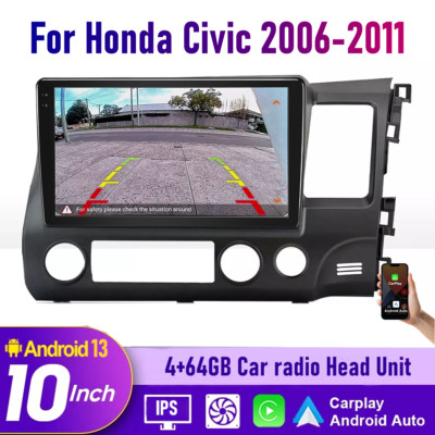 Wireless Carplay Android Auto Car Radio Kit Head Unit For Honda Civic 2006-2011